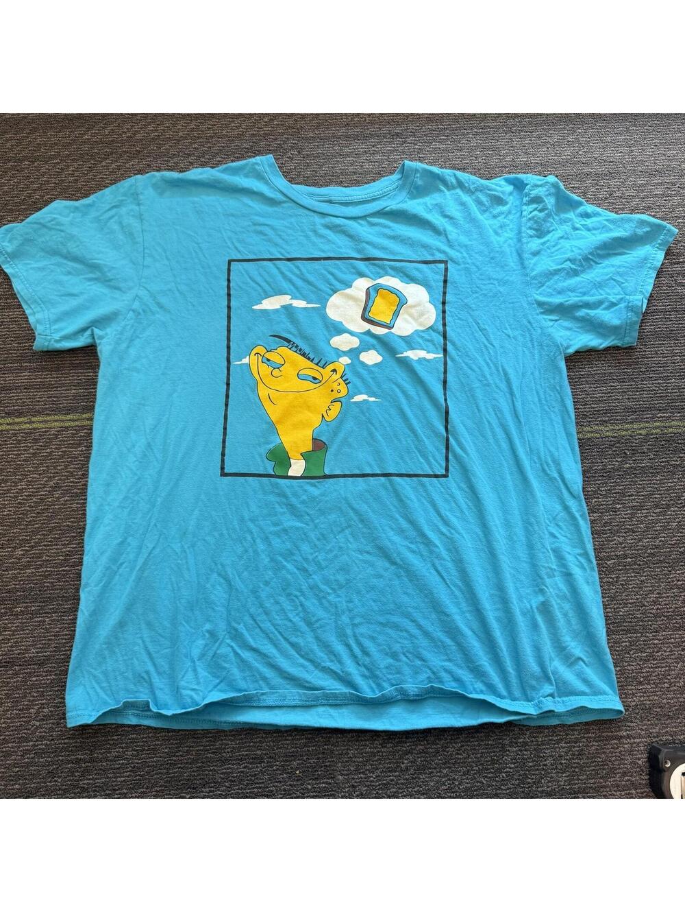 Anvil Lightweight XL Blue Ed from Ed n Eddy Graphic T-Shirt with Cartoon Print